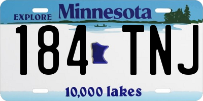 MN license plate 184TNJ