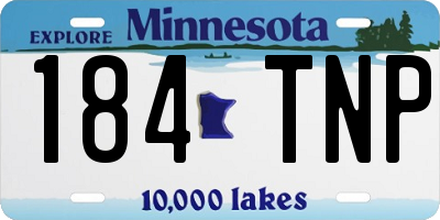 MN license plate 184TNP