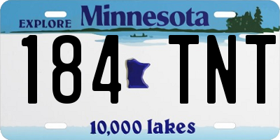 MN license plate 184TNT