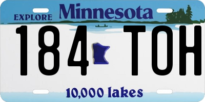 MN license plate 184TOH