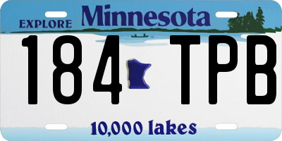 MN license plate 184TPB