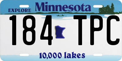 MN license plate 184TPC