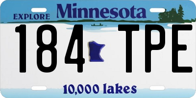 MN license plate 184TPE