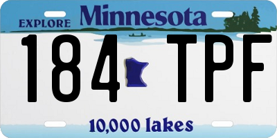 MN license plate 184TPF