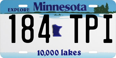 MN license plate 184TPI