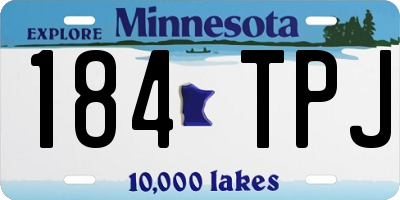 MN license plate 184TPJ