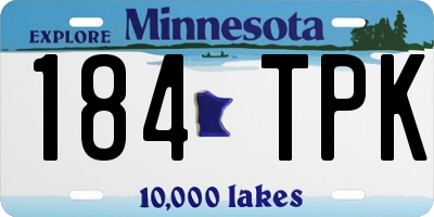 MN license plate 184TPK