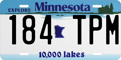 MN license plate 184TPM
