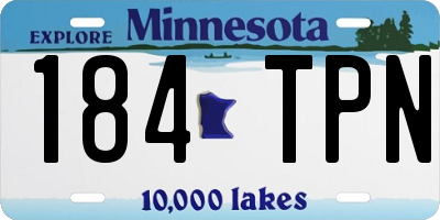 MN license plate 184TPN
