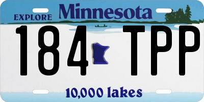 MN license plate 184TPP