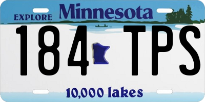MN license plate 184TPS