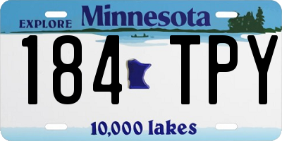 MN license plate 184TPY