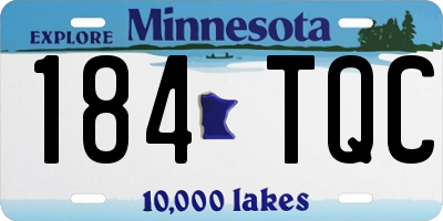 MN license plate 184TQC