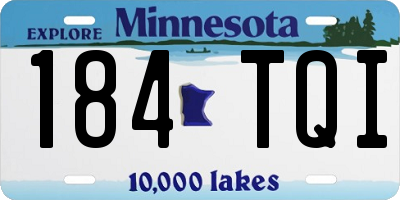 MN license plate 184TQI