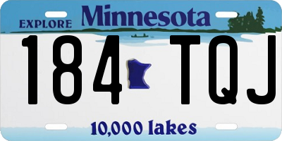 MN license plate 184TQJ