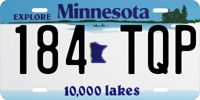 MN license plate 184TQP