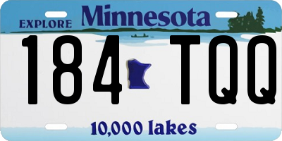 MN license plate 184TQQ