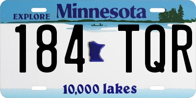 MN license plate 184TQR