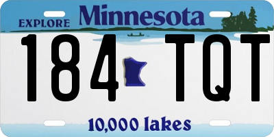 MN license plate 184TQT