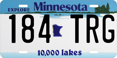 MN license plate 184TRG