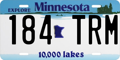 MN license plate 184TRM