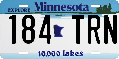 MN license plate 184TRN