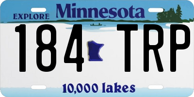MN license plate 184TRP