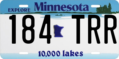 MN license plate 184TRR