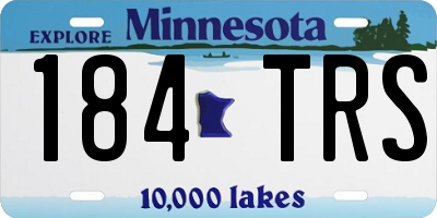 MN license plate 184TRS
