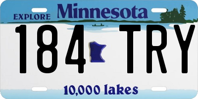 MN license plate 184TRY