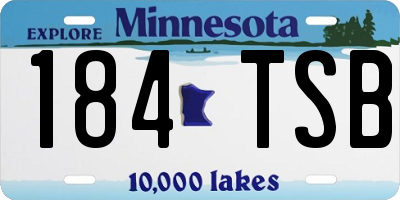 MN license plate 184TSB