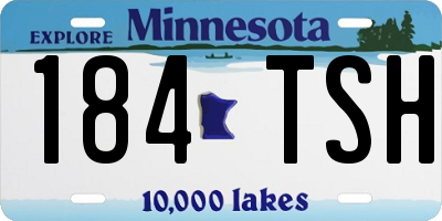 MN license plate 184TSH