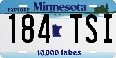 MN license plate 184TSI