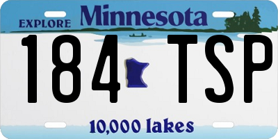 MN license plate 184TSP
