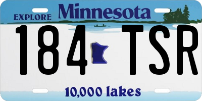 MN license plate 184TSR