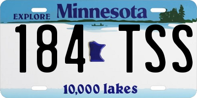 MN license plate 184TSS