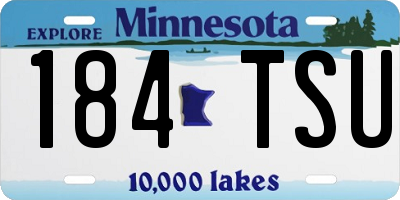 MN license plate 184TSU
