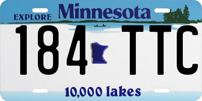 MN license plate 184TTC