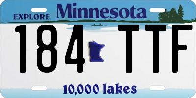 MN license plate 184TTF