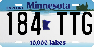 MN license plate 184TTG