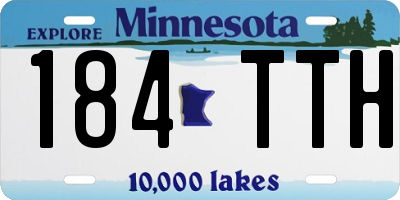 MN license plate 184TTH