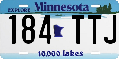 MN license plate 184TTJ