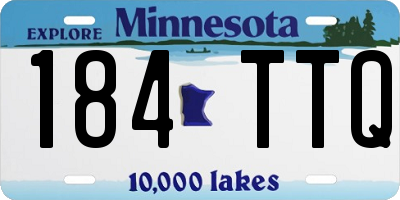 MN license plate 184TTQ