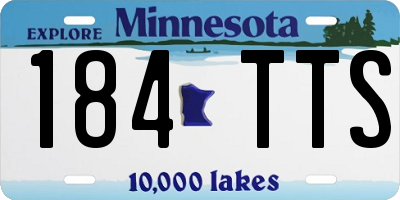 MN license plate 184TTS