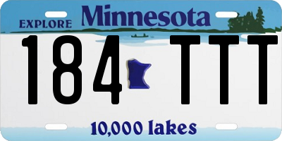 MN license plate 184TTT