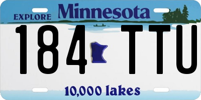 MN license plate 184TTU