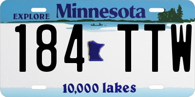 MN license plate 184TTW