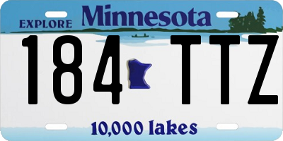 MN license plate 184TTZ