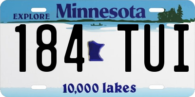 MN license plate 184TUI