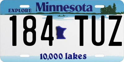 MN license plate 184TUZ
